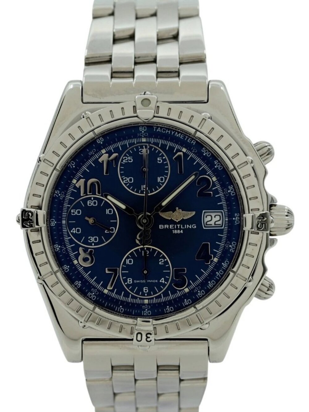 Breitling 40mm Men's Chronomat 100M Blue Dial Auto Chrono Watch! Ref: A13050.1! - Picture 3 of 9